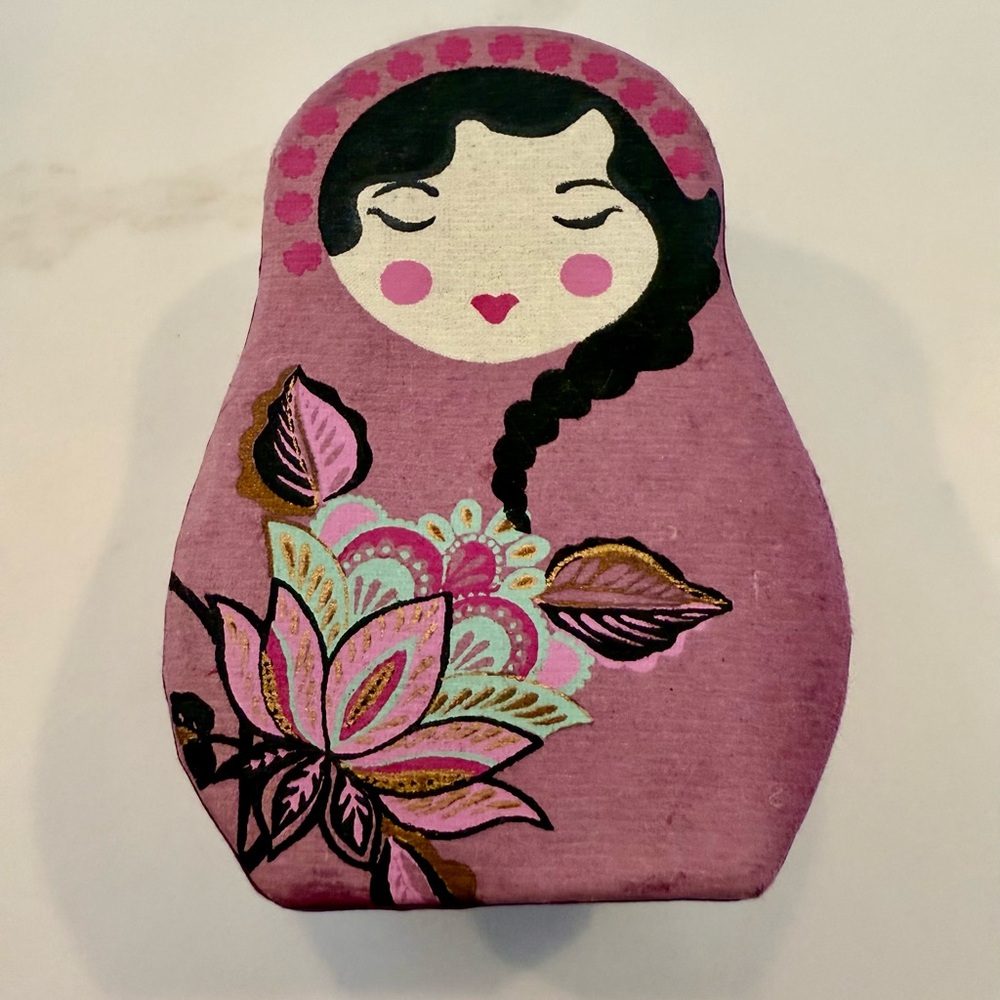 Vietnamese handmade purple doll paper jewelry box